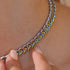 Black x Gunmetal | Gaia Wheat Chain | Choker Necklace